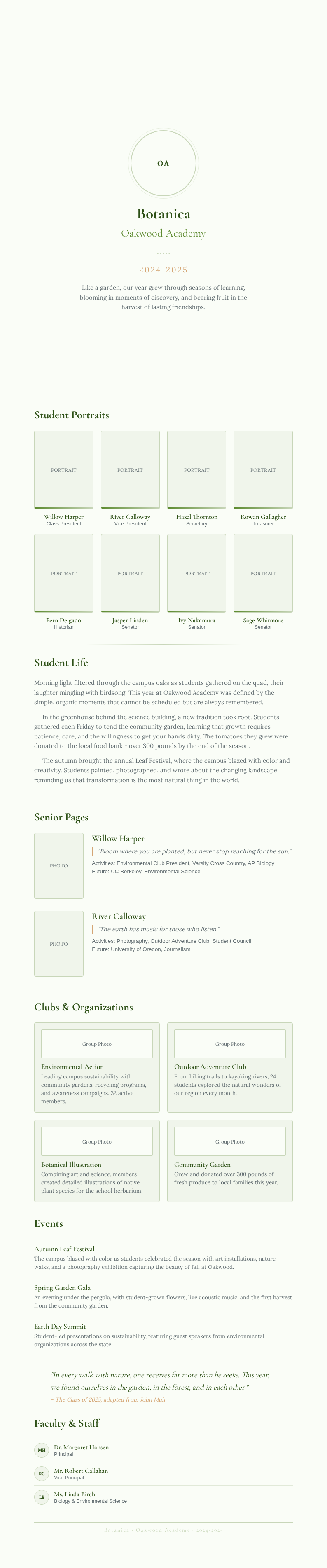 Botanical Garden Yearbook